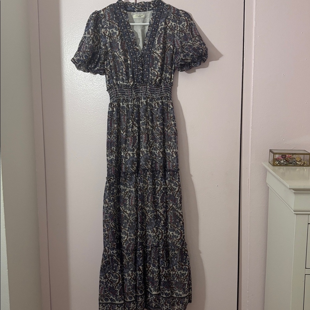 Max Studio- Purple Floral Maxi Dress
